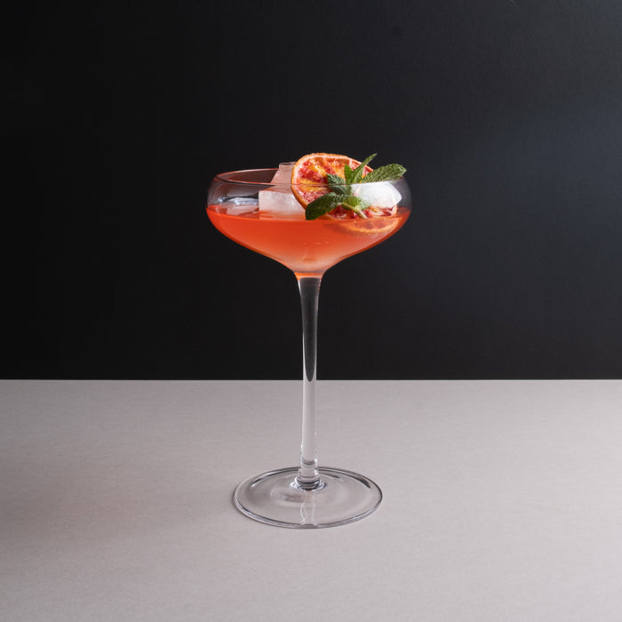 Clementine coupe cocktail glasses